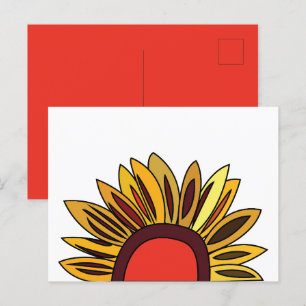 Sonnenblumen-Blütenflor Postkarte