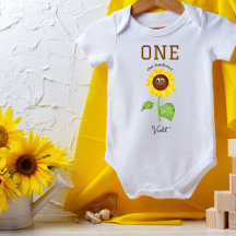 Sonnenblumen-Bodysuit Kinder 1. Geburtstagsfeier