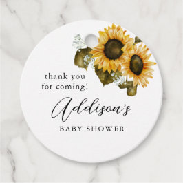 Sonnenblumen Boho Baby Dusche Geschenkanhänger