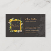 Sonnenblumen Boho Blumenkorb Visitenkarte Aquarell (Vorderseite)