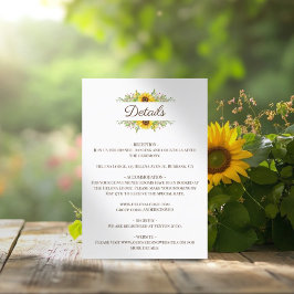 Sonnenblumen Boho Floral Wedding Card Begleitkarte