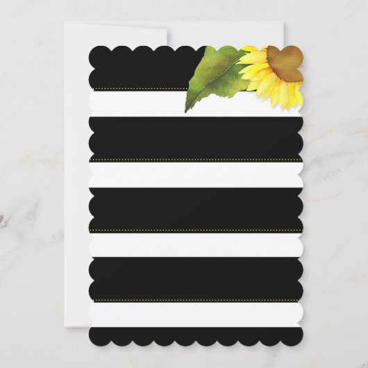 Sonnenblumen Botanische Rente Celebration Einladung (Rückseite)