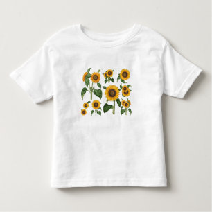 Sonnenblumen Botanische Vegetation Kleinkind T-shirt