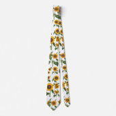 Sonnenblumen Botanische Vegetation Krawatte (Vorderseite)