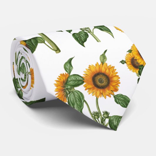 Sonnenblumen Botanische Vegetation Krawatte (Gerollt)