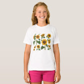 Sonnenblumen Botanische Vegetation T-Shirt (Vorne ganz)
