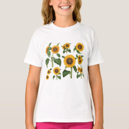 Sonnenblumen Botanische Vegetation T-Shirt