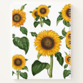 Sonnenblumen Botanisches Blattrezept Notizblock (Rückseite)