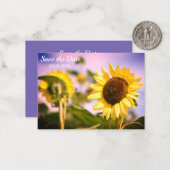 Sonnenblumen Botanisches Foto Save the Date Geburt Mitteilungskarte (Vorderseite/Rückseite Beispiel)