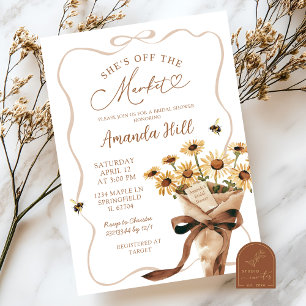 Sonnenblumen Bouquet Brautparty Einladung