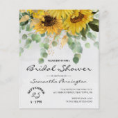 Sonnenblumen Bouquet Brautparty Einladung (Vorderseite)