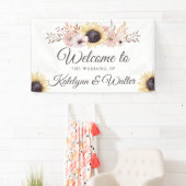Sonnenblumen Bouquet Wedding Willkommensbanner Banner (Insitu)