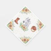 Sonnenblumen Boy Horse Geburtstagsparty Serviette (Ecke)
