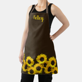 Sonnenblumen Braun Personalisiert Schürze