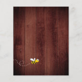 Sonnenblumen Braunholz Bienen Brautparty (Rückseite)