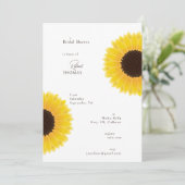 Sonnenblumen Brautdusche Einladung (Stehend Vorderseite)