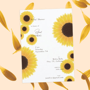 Sonnenblumen Brautdusche Einladung