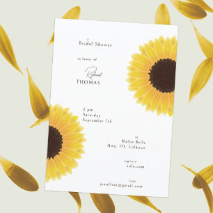 Sonnenblumen Brautdusche Einladung