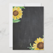Sonnenblumen Brautdusche Einladung Halbpension (Rückseite)