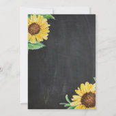 Sonnenblumen Brautdusche Einladung Halbpension (Rückseite)