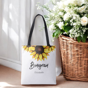 Sonnenblumen Brautjungfer Hochzeitsfloristik     Tasche