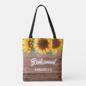Sonnenblumen-Brautjungfer-Tasche mit individuellem Tasche (Rückseite)
