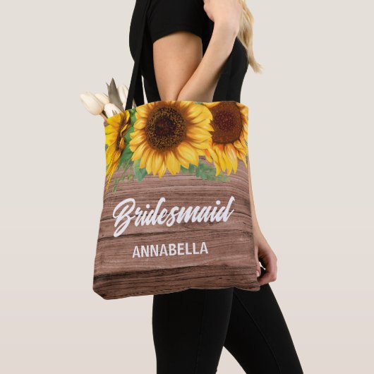 Sonnenblumen-Brautjungfer-Tasche mit individuellem Tasche (Von Nahem)