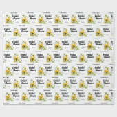 Sonnenblumen-Brautjungfernparty Geschenkpapier (Flach)