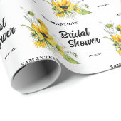 Sonnenblumen-Brautjungfernparty Geschenkpapier (Rolleneckpunkt)