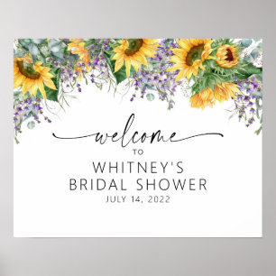Sonnenblumen-Brautjunggesellinnenabschied, Willkom Poster