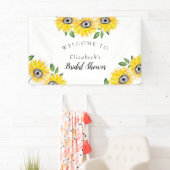 Sonnenblumen Brautparty Begrüßungsunterschrift Banner (Insitu)