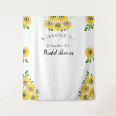 Sonnenblumen Brautparty Begrüßungsunterschrift Wandteppich (Vorderseite)