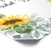 Sonnenblumen Brautparty Begrüßungszeichen Poster (Ecke)