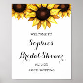 Sonnenblumen Brautparty Blumenblume Begrüßungszeic Poster (Vorne)