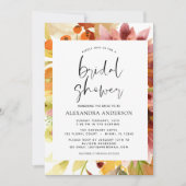 Sonnenblumen-Brautparty Burgundy Bloral Einladung (Vorderseite)