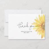 Sonnenblumen Brautparty Dankeschön Karte (Vorderseite)