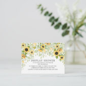 Sonnenblumen-Brautparty-Dusche im Herbst Begleitkarte (Stehend Vorderseite)