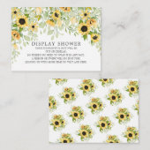 Sonnenblumen-Brautparty-Dusche im Herbst Begleitkarte (Vorne/Hinten)