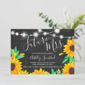 Sonnenblumen-Brautparty Einladung (Stehend Vorderseite)