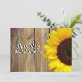 Sonnenblumen-Brautparty Einladung (Stehend Vorderseite)