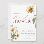 Sonnenblumen-Brautparty Einladung (Vorderseite)