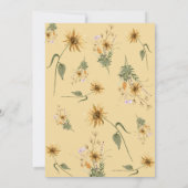 Sonnenblumen-Brautparty Einladung (Rückseite)