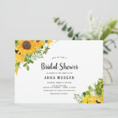 Sonnenblumen-Brautparty Einladung (Stehend Vorderseite)