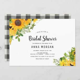 Sonnenblumen-Brautparty Einladung