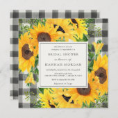 Sonnenblumen Brautparty Einladung (Vorne/Hinten)