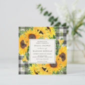 Sonnenblumen Brautparty Einladung (Stehend Vorderseite)