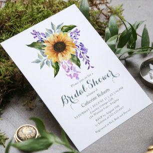 Sonnenblumen Brautparty Einladung