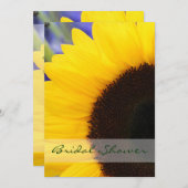 Sonnenblumen-Brautparty Einladung (Vorne/Hinten)