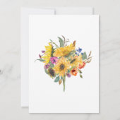 Sonnenblumen Brautparty Einladung (Rückseite)