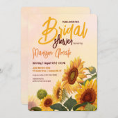 Sonnenblumen Brautparty Einladung (Vorne/Hinten)